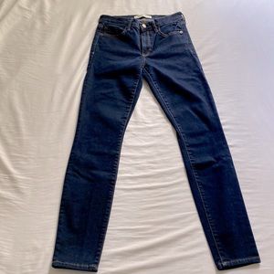 GAP Mid-rise True Skinny Dark Rinse Jeans